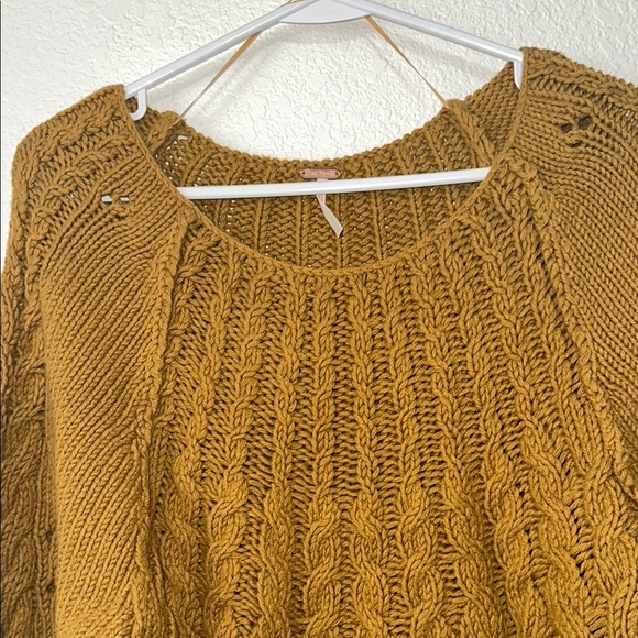 NWOT Free People Sandre Cable Stitch Pullover Sweater XL - Picture 3 of 8